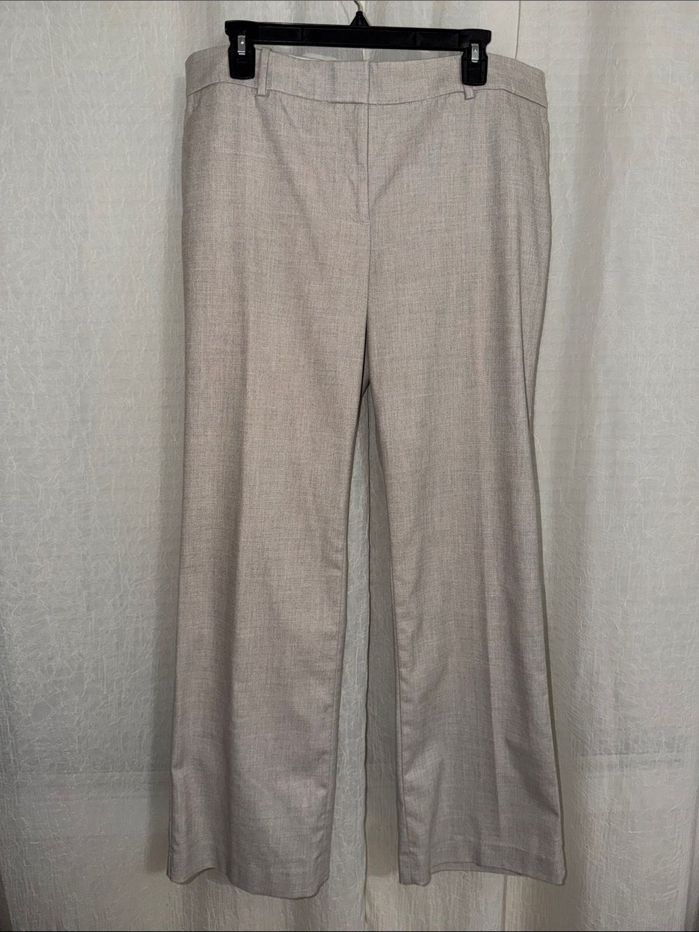 Ann Taylor 14 The Trouser Dress Pants Beige Lightweight Mid Rise